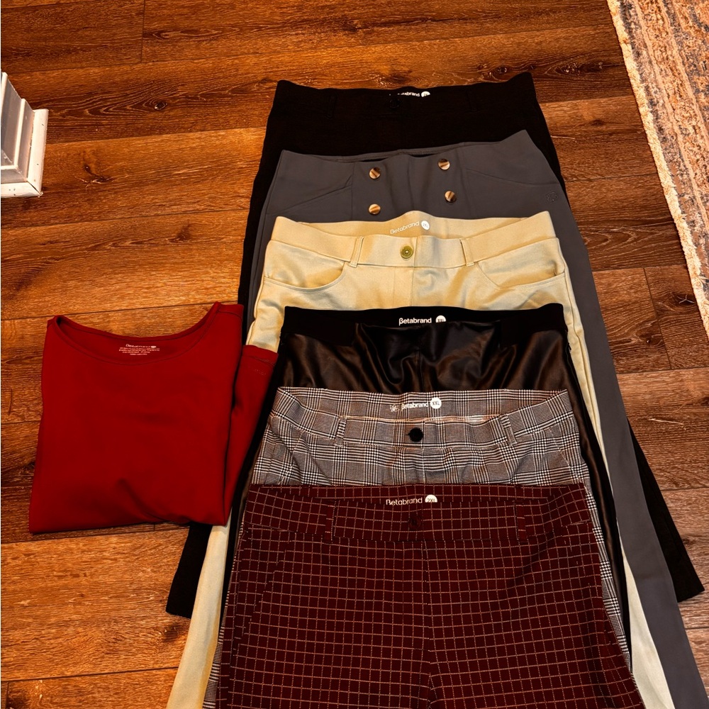 Betabrand Yoga Pants various colors (6 pairs) and a Betabrand top …